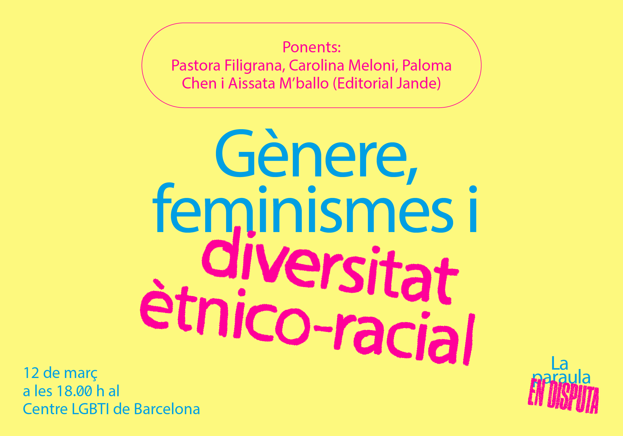 Cartell promocional de la taula rodona sobre diversitat ètnico-racial